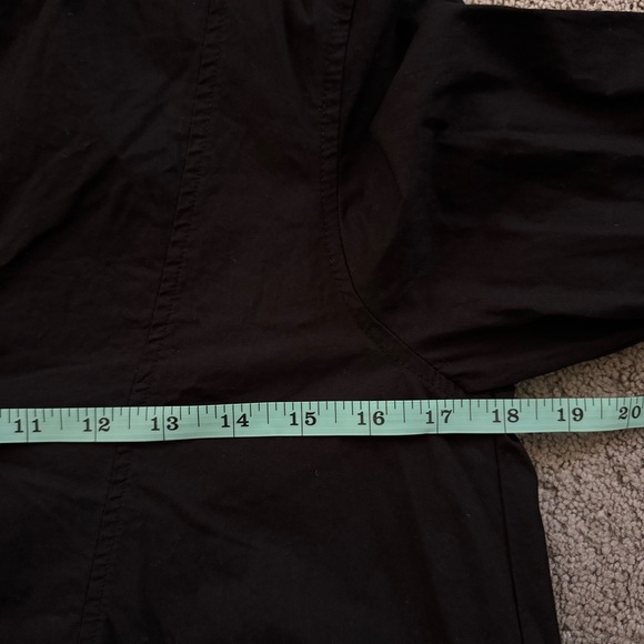 Zara poplin A line mini black Long Sleeve shirt dress XS - Picture 10 of 11